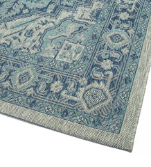 Plow & Hearth Synthetic Rugs | Indoor Living Indoor/Outdoor Lake Placid Damask Polypropylene Rug