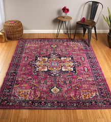Plow & Hearth Synthetic Rugs | Indoor Living Indoor/Outdoor Oakland Medallion Polypropylene Rug