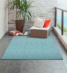 Plow & Hearth Synthetic Rugs | Indoor Living Indoor/Outdoor Textured Stripe Polypropylene Rug