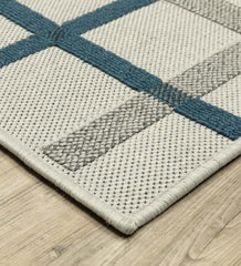 Plow & Hearth Synthetic Rugs | Indoor Living Indoor/Outdoor York Windowpane Polypropylene Rug