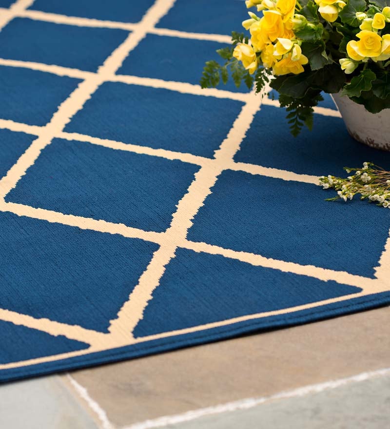 Plow & Hearth Synthetic Rugs | Indoor Living Lattice Surry Indoor/Outdoor Polypropylene Area Rug