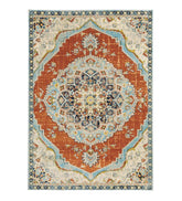 Plow & Hearth Synthetic Rugs | Indoor Living Silver City Medallion Polypropylene Rug