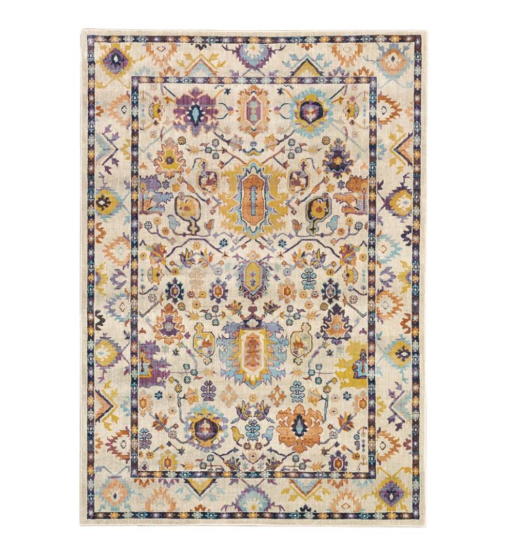 Plow & Hearth Synthetic Rugs | Indoor Living Silver City Tapestry Polypropylene Rug