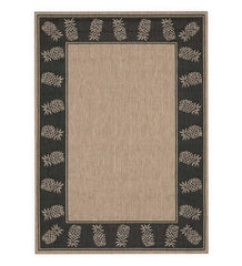 Plow & Hearth Synthetic Rugs | Indoor Living Veranda Pineapple Indoor/Outdoor Polypropylene Rug