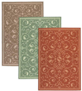 Plow & Hearth Synthetic Rugs | Indoor Living Veranda Scroll Indoor/Outdoor Rug