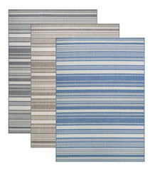 Plow & Hearth Synthetic Rugs | Indoor Living Veranda Striped Indoor/Outdoor Polypropylene Rug