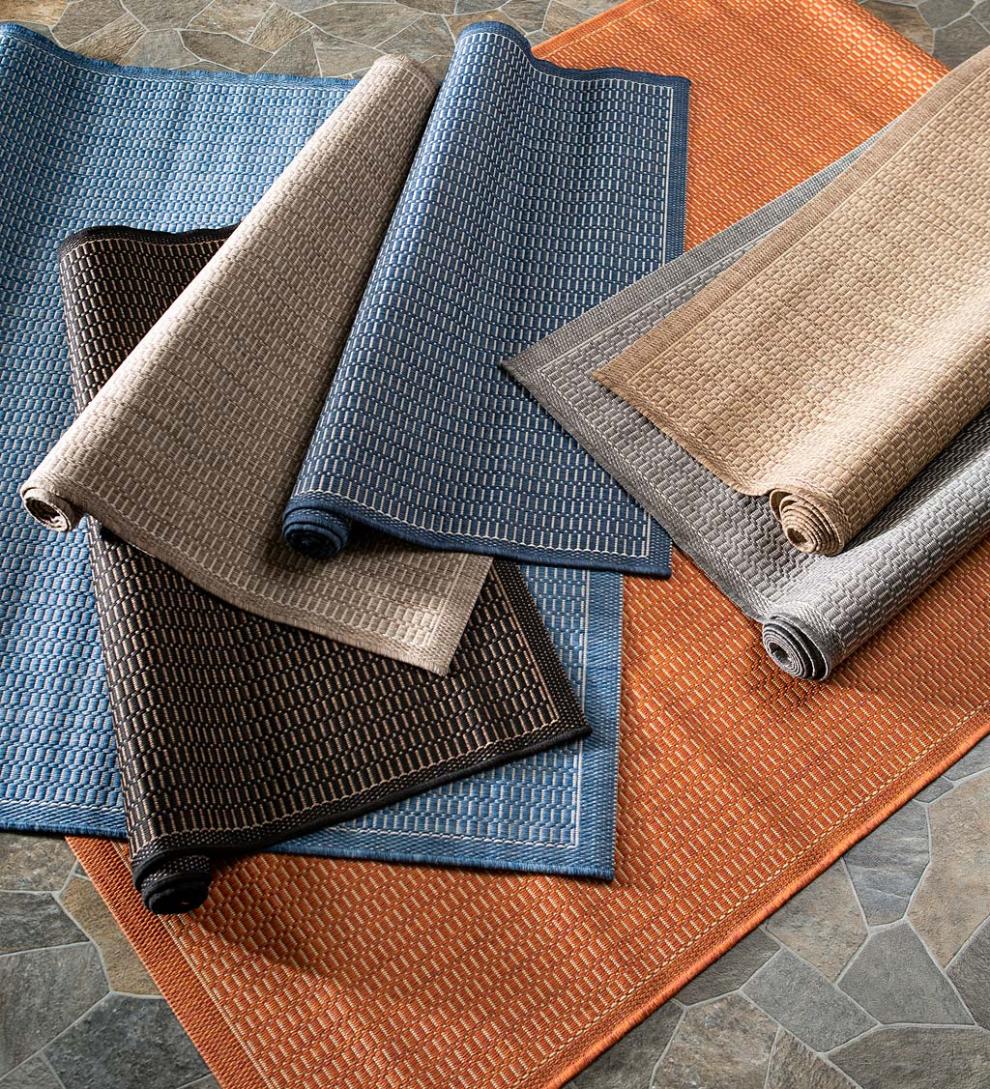 Plow & Hearth Synthetic Rugs | Indoor Living Veranda Textured Indoor/Outdoor Polypropylene Rug
