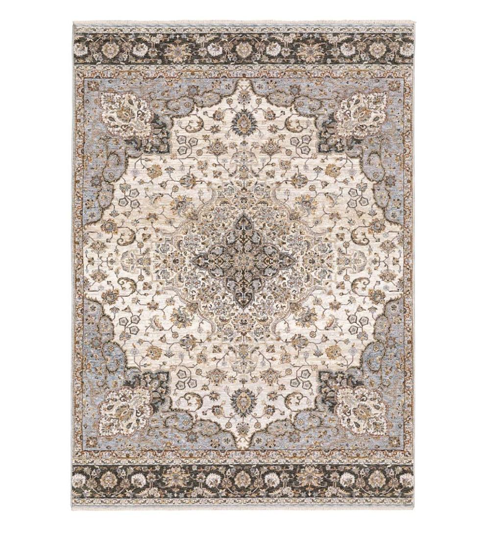 Plow & Hearth Synthetic Rugs | Indoor Living Wakefield Medallion Polyester Rug