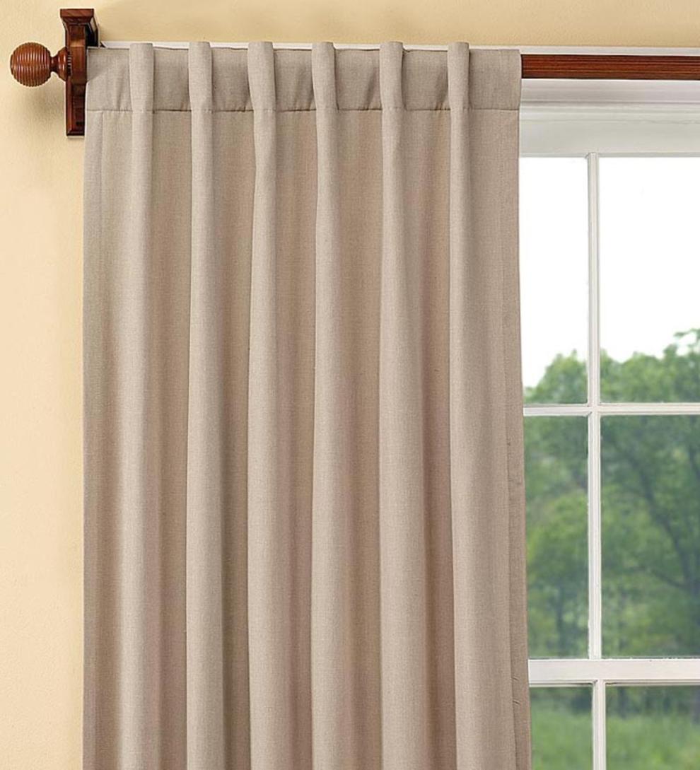 Plow & Hearth Valances | Indoor Living Energy-Efficient Homespun Double-Lined Rod-Pocket Curtains
