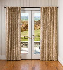 Plow & Hearth Valances | Indoor Living Floral Damask Rod-Pocket Homespun Insulated Curtain Panel