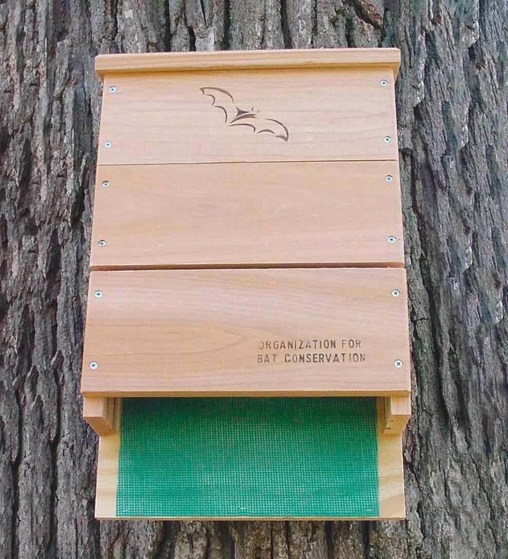 Plow & Hearth Wildlife Housing | Yard & Garden 3-Chamber Cedar And Plywood Bat House