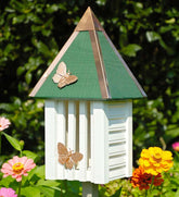 Plow & Hearth Wildlife Housing | Yard & Garden Flutterbye Cypress And Copper Butterfly House - Celery