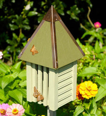 Plow & Hearth Wildlife Housing | Yard & Garden Flutterbye Cypress And Copper Butterfly House - Celery