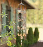 Plow & Hearth Wind Chimes & Mobiles | Outdoor Living Sunflower And Beads Metal Wind Chime