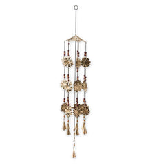 Plow & Hearth Wind Chimes & Mobiles | Outdoor Living Sunflower And Beads Metal Wind Chime