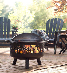 Plow & Hearth Wood Burning Fire Pits | Fireplace & Hearth Timberline Wood-Burning Fire Pit