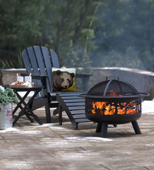 Plow & Hearth Wood Burning Fire Pits | Fireplace & Hearth Timberline Wood-Burning Fire Pit