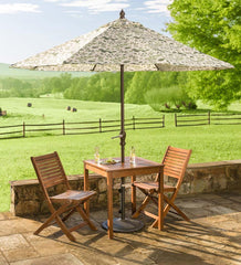 Plow & Hearth Wood Furniture | Outdoor Living Eucalyptus Wood Outdoor Bistro Furniture