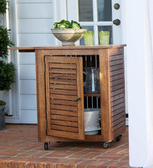Plow & Hearth Wood Furniture | Outdoor Living Eucalyptus Wood Rolling Carts, Lancaster Outdoor Furniture Collection