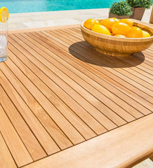 Plow & Hearth Wood Furniture | Outdoor Living Rectangular Teak Dining Table