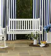 Plow & Hearth Wood Furniture | Outdoor Living Slatted Wood Porch Swing - Black Paint