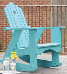 Plow & Hearth Wood Furniture | Outdoor Living Uwharrie Original Rocker - Aqua