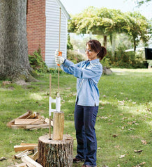 Plow & Hearth Wood Handling Tools | Fireplace & Hearth Smart Log Splitter - White