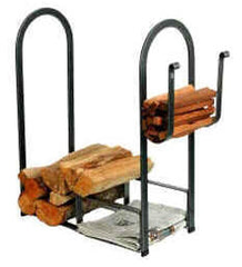 Plow & Hearth Wood Storage & Wood Racks | Fireplace & Hearth American-Made Hammered Steel Large Fire Center Log Rack