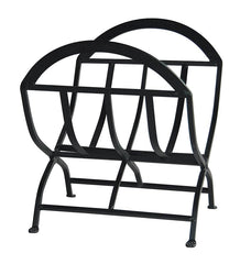 Plow & Hearth Wood Storage & Wood Racks | Fireplace & Hearth Black Wrought Iron Log Holder With Arched Top - Black