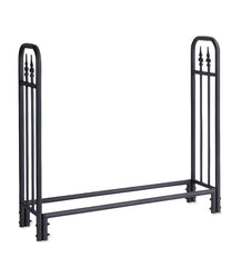Plow & Hearth Wood Storage & Wood Racks | Fireplace & Hearth Heavy Duty Steel Wood Rack With Finial Design