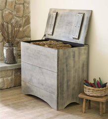 Plow & Hearth Wood Storage & Wood Racks | Fireplace & Hearth Pine Firewood Storage Box - Avocado