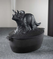 Plow & Hearth Wood Stove Accessories | Fireplace & Hearth Cast Iron Triceratops Dinosaur Wood Stove Steamer