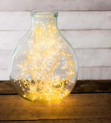 Plow & Hearth Deck & Patio Accents | Outdoor Living Electric Cluster Lights, 480 Warm White Leds On Bendable Wire, 10'L - Black