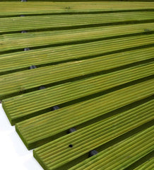 Plow & Hearth Gardenworks® | Yard & Garden 6'L Roll-Out Green Curved Hardwood Pathway