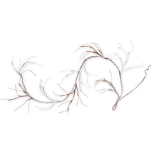 Plow & Hearth Fireplace & Mantel Décor | Fireplace & Hearth Indoor/Outdoor Snowy Garland With 48 Micro Lights, 5'L