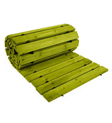 Plow & Hearth Gardenworks® | Yard & Garden 8' Portable Mossy Green Roll-Out Straight Hardwood Pathway