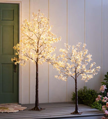 Plow & Hearth Home Accents | Indoor Living Indoor/Outdoor Electric Lighted Baby'S Breath Trees