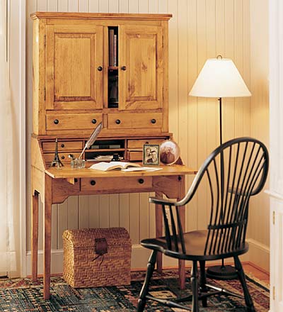 Plow & Hearth Home Office | Indoor Living Schoolmaster'S Desk And Hutch