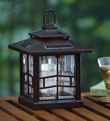 Plow & Hearth Outdoor Lamps & Lighting | Outdoor Living 3-In-1 Solar Lanterns With Shepherd'S Hook/Ground Stake, Set Of 2 - Bronze