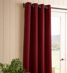 Plow & Hearth Curtain Panels | Indoor Living Madison Double-Blackout Grommet Patio Panel With Wand, 106"W X 84"L - Driftwood