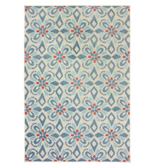 Plow & Hearth Synthetic Rugs | Indoor Living Indoor/Outdoor Clearwater Print Rug, 8' X 10' - Blue