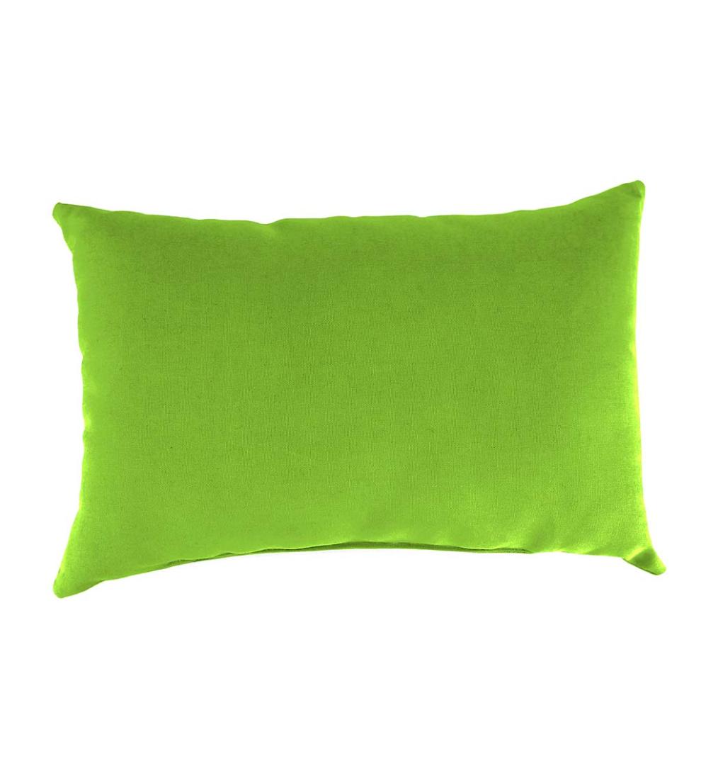 Plow & Hearth Outdoor Furniture Cushions | Outdoor Living Polyester Classic Lumbar Pillow, 19" X 12" X 5½" - Rose Garden