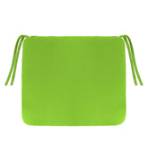 Plow & Hearth Outdoor Furniture Cushions | Outdoor Living Polyester Classic Chair Cushions With Ties, 18½"X 16½"X 3" - Forest Green