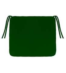 Plow & Hearth Outdoor Furniture Cushions | Outdoor Living Polyester Classic Chair Cushions With Ties, 19¾"X 17½"X 3" - Forest Green