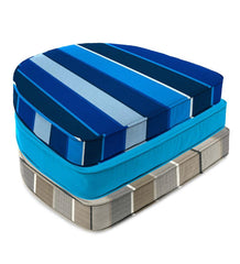 Plow & Hearth Outdoor Furniture Cushions | Outdoor Living Sunbrella Chair Cushion With Rounded Back, 18" X 17¾" X 3" - Bandana