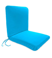 Plow & Hearth Outdoor Furniture Cushions | Outdoor Living Sunbrella Chair Cushion With Ties, Seat 19"X 17"X 2½"; Back 19"X 19"X 2½" - Bandana