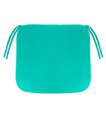 Plow & Hearth Outdoor Furniture Cushions | Outdoor Living Polyester Classic Chair Cushion With Ties, 19½" X 19" X 3" - Forest Green