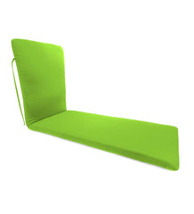 Plow & Hearth Outdoor Furniture Cushions | Outdoor Living Polyester Classic Chaise Cushion With Ties, 76"X 23"X 3" Hinged 47½" From Bottom - Persimmon Block Print