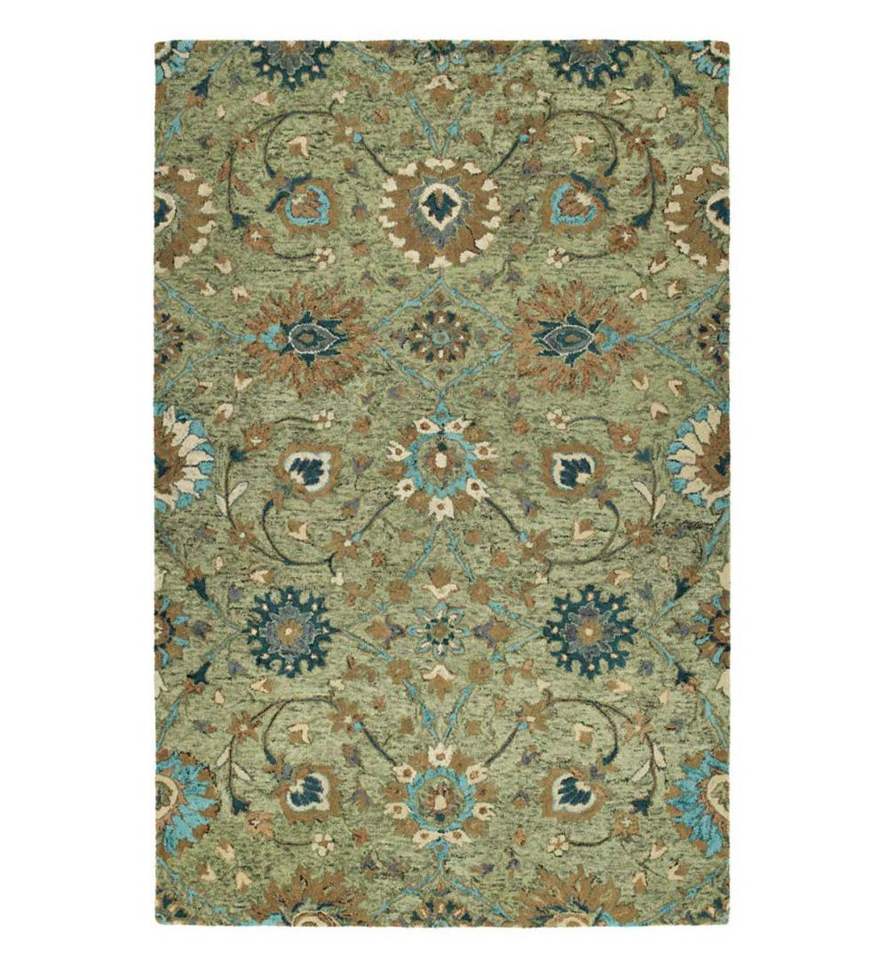 Plow & Hearth Hearth Rugs | Fireplace & Hearth Carmona Sage Wool Rug, 2' X 3' - Sage