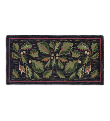 Plow & Hearth Hearth Rugs | Fireplace & Hearth Acorns Hand-Hooked Wool Rug, 24" X 48"